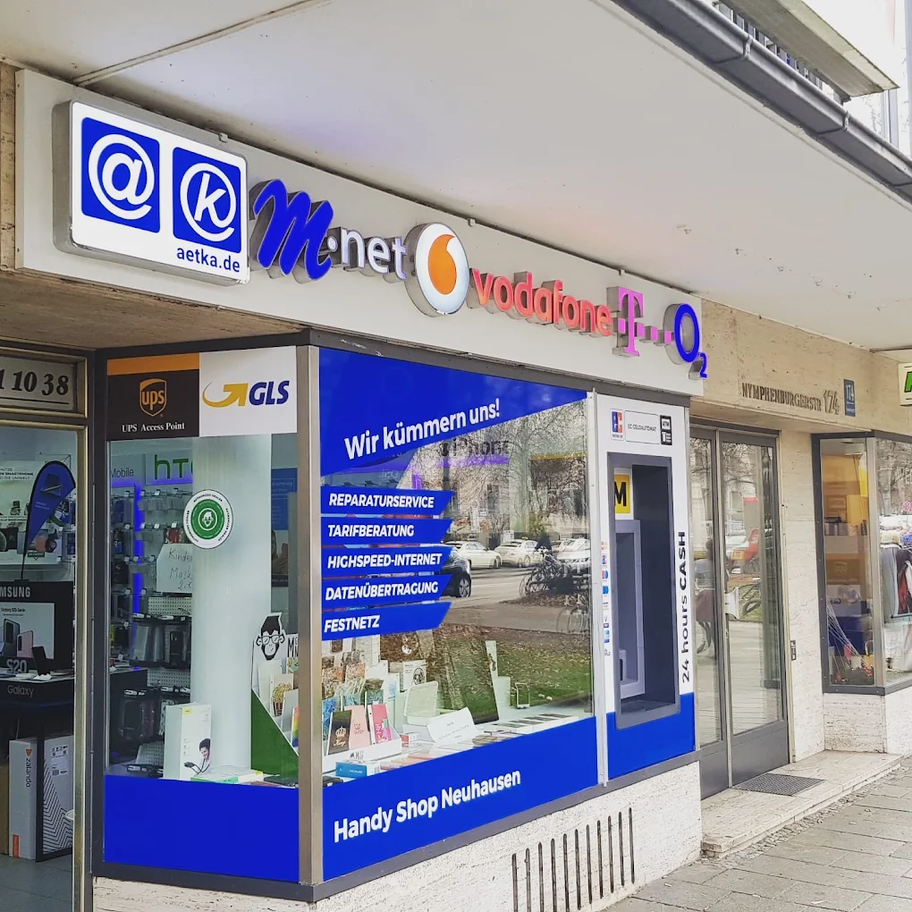 Schaufenster mit Serviceleistungen
